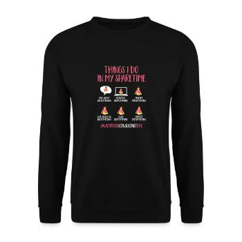 Lactation Consultant IBCLC - Unisex Sweatshirt - black - Front - Alina (178cm) & Michal (187cm)