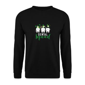 Dental Squad Zahn Niedlichen Gnom Saint Patricks - Unisex Pullover - Schwarz - Vorne - Alina (178cm) & Michal (187cm)