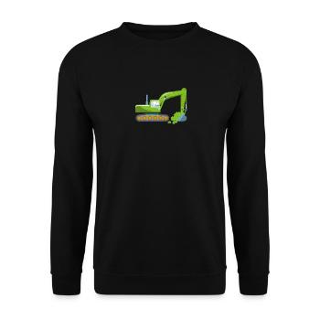 La Saint-Patrick Camion-grue Pelle Construction Irlandais - Sweat-shirt Unisexe - noir - Devant - Alina (178cm) & Michal (187cm)