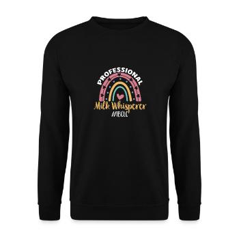 Lactation Consultant IBCLC - Unisex Sweatshirt - black - Front - Alina (178cm) & Michal (187cm)