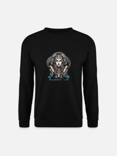 Mythology and Strength The Shieldmaiden - Unisex Sweatshirt - black