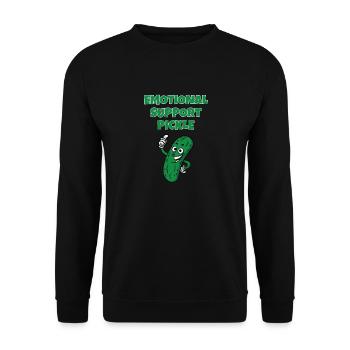 Emotional Support Pickle Supportive Extrovert - Unisex Sweatshirt - black - Front - Alina (178cm) & Michal (187cm)