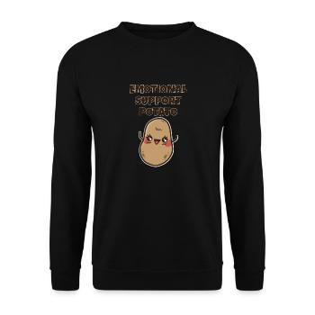 Emotional Support Supportive Extrovert Kindness - Unisex Sweatshirt - black - Front - Alina (178cm) & Michal (187cm)