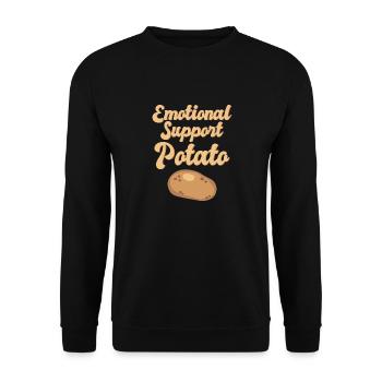 Emotional Support Supportive Extrovert Kindness - Unisex Sweatshirt - black - Front - Alina (178cm) & Michal (187cm)