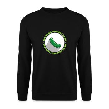 Emotional Support Pickle Humanity Kindness - Unisex Sweatshirt - black - Front - Alina (178cm) & Michal (187cm)
