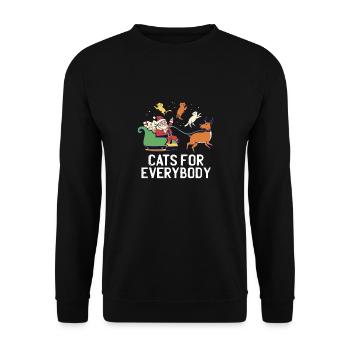 Cats For Everybody Men Kids Women Ugly Christmas C - Unisex Sweatshirt - black - Front - Alina (178cm) & Michal (187cm)