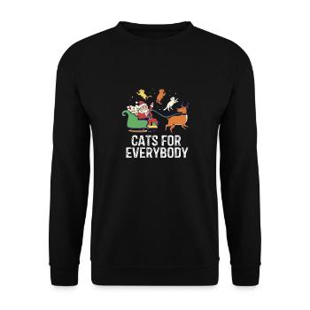 Cats For Everybody Men Kids Women Ugly Christmas C - Unisex Sweatshirt - black - Front - Alina (178cm) & Michal (187cm)