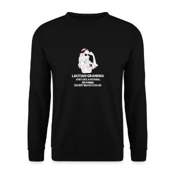 Laos Laote Laoten Oma Lao I Geschenk - Unisex Pullover - Schwarz - Vorne - Alina (178cm) & Michal (187cm)