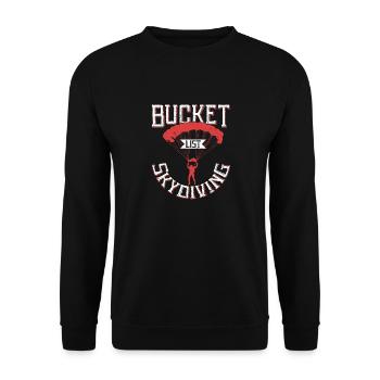 Bucket List Skydiving Skydiver Parachute - Unisex Pullover - Schwarz - Vorne - Alina (178cm) & Michal (187cm)