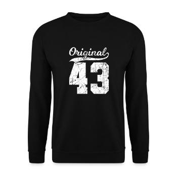 43 Original 81 Ans Homme Femme Anniversaire - Sweat-shirt Unisexe - noir - Devant - Alina (178cm) & Michal (187cm)