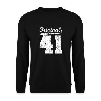 41 Original 83 Ans Homme Femme Anniversaire - Sweat-shirt Unisexe - noir - Devant - Alina (178cm) & Michal (187cm)