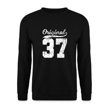 37 Original 87 Years Man Wife Birthday - Unisex Sweatshirt - black - Front - Alina (178cm) & Michal (187cm)