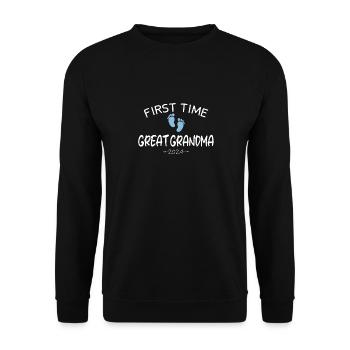 First time great grandma 2024 New Baby for granny - Unisex Sweatshirt - black - Front - Alina (178cm) & Michal (187cm)