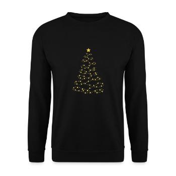 Weihnachtsbaum - Unisex Pullover - Schwarz - Vorne - Alina (178cm) & Michal (187cm)