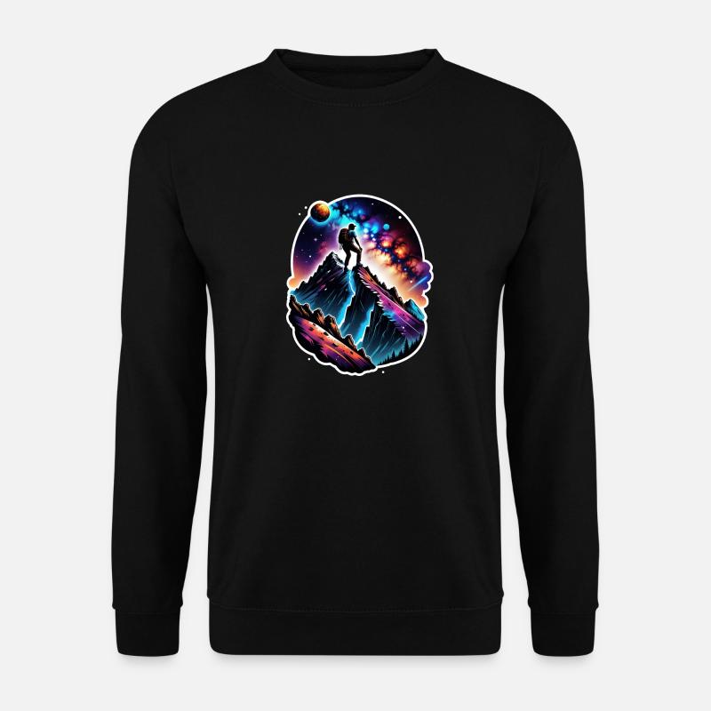 Climbing - Moon - Space - Unisex Sweatshirt - black