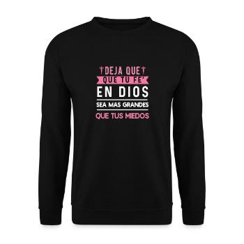Camiseta Cristiana Para Mujer En Espanol Spanish - Unisex Sweatshirt - black - Front - Alina (178cm) & Michal (187cm)