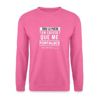 Camiseta Cristiana Para Mujer En Espanol Spanish - Unisex Sweatshirt - pink - Front