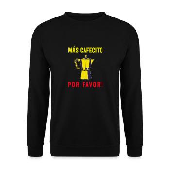 Funny Spanish Shirts Cafecito Cafe Espanol - Unisex Sweatshirt - black - Front - Alina (178cm) & Michal (187cm)