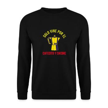 Funny Spanish Shirts Cafecito Cafe Espanol - Unisex Sweatshirt - black - Front - Alina (178cm) & Michal (187cm)