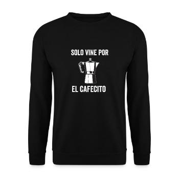 Funny Spanish Shirts Cafecito Cafe Espanol - Unisex Sweatshirt - black - Front - Alina (178cm) & Michal (187cm)