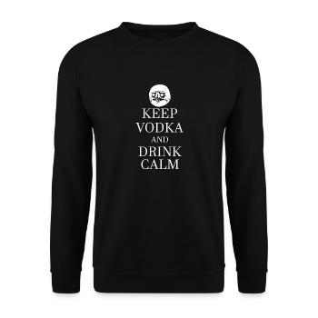 drôle d'alcool gadgets de fête vodka buveurs de - Sweat-shirt Unisexe - noir - Devant - Alina (178cm) & Michal (187cm)
