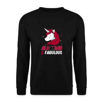 Albanische Flagge Albanischer Adler Shqiponja - Unisex Pullover - Schwarz - Vorne - Alina (178cm) & Michal (187cm)