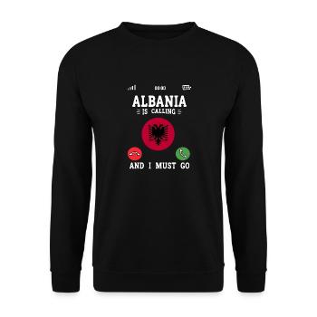 Drapeau albanais Aigle albanais Shqiponja - Sweat-shirt Unisexe - noir - Devant - Alina (178cm) & Michal (187cm)