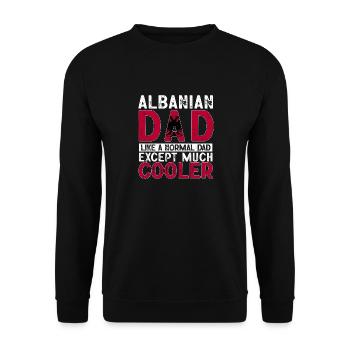 Albanische Flagge Albanischer Adler Shqiponja - Unisex Pullover - Schwarz - Vorne - Alina (178cm) & Michal (187cm)