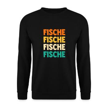 Aquarium Aquaristik Fische - Unisex Pullover - Schwarz - Vorne - Alina (178cm) & Michal (187cm)