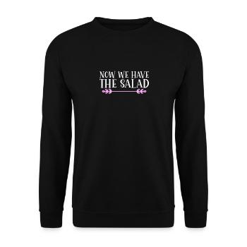 Now we have the salad. Denglish - Unisex Sweatshirt - black - Front - Alina (178cm) & Michal (187cm)
