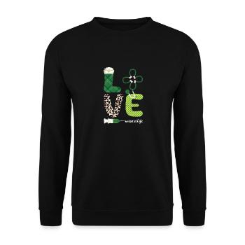 Love Stethoscope Nurse Life Happy - Unisex Sweatshirt - black - Front - Alina (178cm) & Michal (187cm)