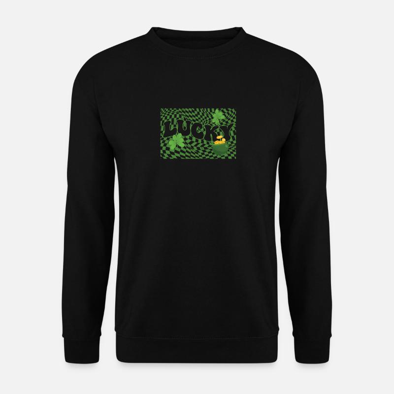 Joyeuse Saint-Patrick Shamrock Irlande Luxure - Sweat-shirt Unisexe - noir
