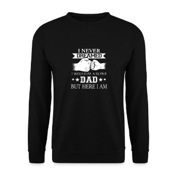 Tenue cool pour la fête des pères pour le motif - Sweat-shirt Unisexe - noir - Devant - Alina (178cm) & Michal (187cm)