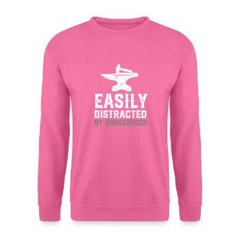 Drôle de maréchal-ferrant fers à cheval Installateur de sabots de chevaux - Sweat-shirt Unisexe - rose - Devant