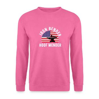 Drôle de maréchal-ferrant fers à cheval Installateur de sabots de chevaux - Sweat-shirt Unisexe - rose - Devant