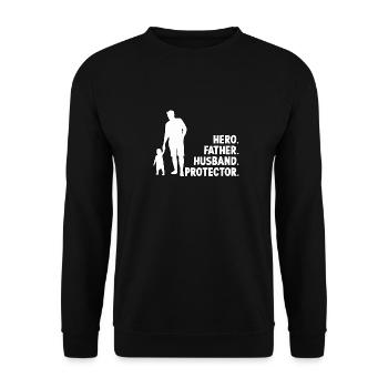 Tenue cool pour la fête des pères pour le motif - Sweat-shirt Unisexe - noir - Devant - Alina (178cm) & Michal (187cm)