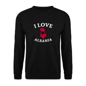 Drapeau albanais Aigle albanais Shqiponja - Sweat-shirt Unisexe - noir - Devant - Alina (178cm) & Michal (187cm)