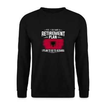 Drapeau albanais Aigle albanais Shqiponja - Sweat-shirt Unisexe - noir - Devant - Alina (178cm) & Michal (187cm)