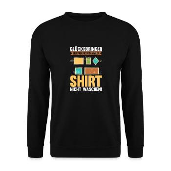 Philatelie Briefmarkensammlung Briefmarkensammler - Unisex Pullover - Schwarz - Vorne - Alina (178cm) & Michal (187cm)