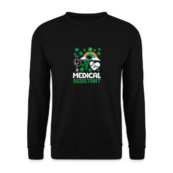 Medical Assistant Nurse - Unisex Sweatshirt - black - Front - Alina (178cm) & Michal (187cm)