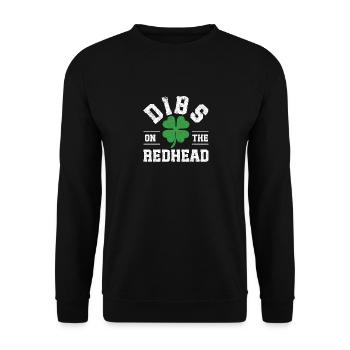 Dibs Sur La Rousse Drôle De Trèfles St. Patrick’s - Sweat-shirt Unisexe - noir - Devant - Alina (178cm) & Michal (187cm)