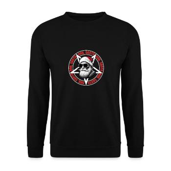 Hail Santa Lustiges cooles Weihnachtsshirt Unisex - Unisex Pullover - Schwarz - Vorne - Alina (178cm) & Michal (187cm)