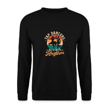 Tap Dancers Do It With Rhythm Tap Dance Tap Dancin - Unisex Pullover - Schwarz - Vorne - Alina (178cm) & Michal (187cm)