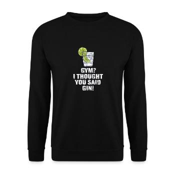 Gin binge drinking sayings celebration gin fan - Sweat-shirt Unisexe - noir - Devant - Alina (178cm) & Michal (187cm)