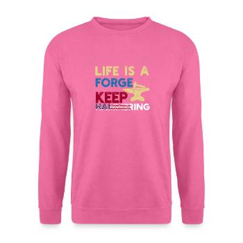 Drôle de maréchal-ferrant fers à cheval Installateur de sabots de chevaux - Sweat-shirt Unisexe - rose - Devant