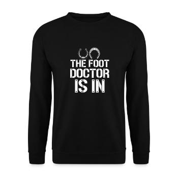 Funny Farrier Horseshoes Horses' Hooves Installer - Unisex Sweatshirt - black - Front - Alina (178cm) & Michal (187cm)