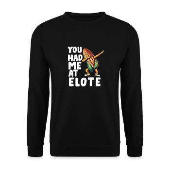 Elote Girl Women Elote Mexican Corn Food Comida - Unisex Sweatshirt - black - Front - Alina (178cm) & Michal (187cm)