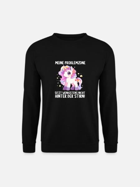 Meine Problemzone sitzt nicht hinter der Stirn - Unisex Pullover - Schwarz