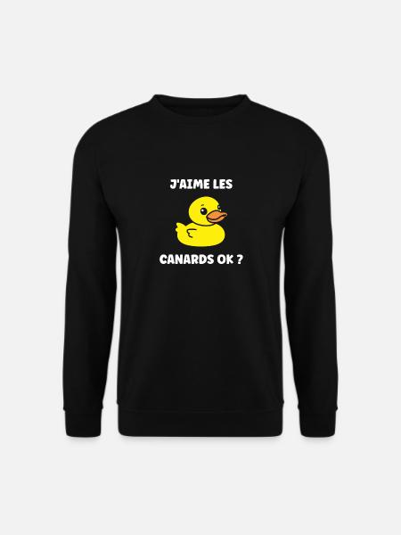 J'aime les canards - Sweat-shirt Unisexe - noir