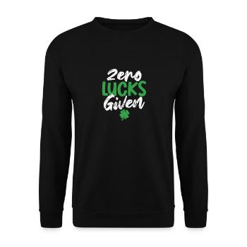 Pas de chance étant donné la drôle de Saint-Patrick irlandaise - Sweat-shirt Unisexe - noir - Devant - Alina (178cm) & Michal (187cm)